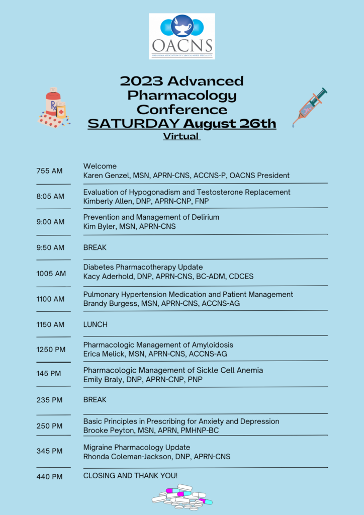 2023 Advanced Pharmacology Conference OACNS