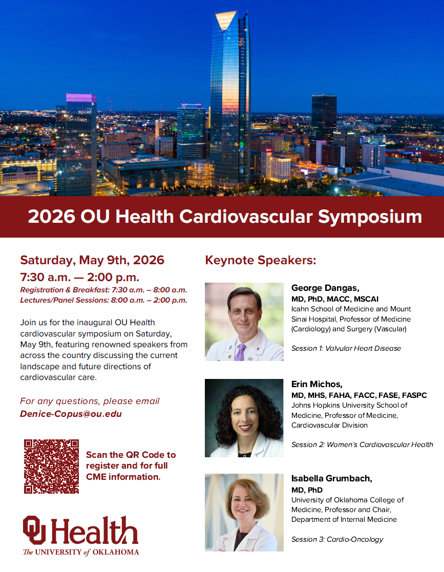 2026 OU Health Cardiovascular Symposium Flyer